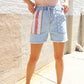 Adorable You High Rise Stars & Stripes Pocket Drawstring Shorts