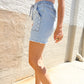 Adorable You High Rise Stars & Stripes Pocket Drawstring Shorts