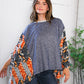In A Paisley Daydream French Terry Poncho Top