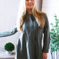 Read Between the Lines Olive Button Cotton Tunic