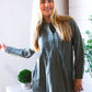 Read Between the Lines Olive Button Cotton Tunic