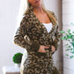 Lounging in Leopard Olive Cardigan
