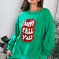 'Happy Fall Y'all' Kelly Green Sweater