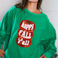 'Happy Fall Y'all' Kelly Green Sweater