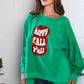 'Happy Fall Y'all' Kelly Green Sweater