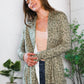 Prowl Around Peplum Open Cardigan