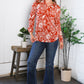 Vintage Botanical Rust Top
