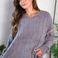 Snuggle Me Charcoal Thick Ribbed Sweater