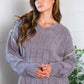Snuggle Me Charcoal Thick Ribbed Sweater