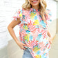 Eyes On You Ivory Abstract Print Frill Neck Double Flutter Sleeve Top