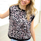 Be Bold Dolman Short Sleeve Leopard Print Knit Top