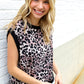 Be Bold Dolman Short Sleeve Leopard Print Knit Top