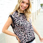 Be Bold Dolman Short Sleeve Leopard Print Knit Top