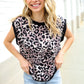 Be Bold Dolman Short Sleeve Leopard Print Knit Top