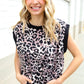 Be Bold Dolman Short Sleeve Leopard Print Knit Top
