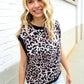 Be Bold Dolman Short Sleeve Leopard Print Knit Top