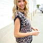 Be Bold Dolman Short Sleeve Leopard Print Knit Top
