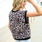 Be Bold Dolman Short Sleeve Leopard Print Knit Top