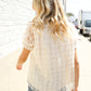 Classy Chic Ivory Swiss Dot Chiffon Button Yoke Lined Blouse