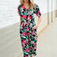 Spring Vibes Tropical Floral Ruffle Sleeve Wide Leg Jumpsuit