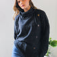 Buttoned Bliss Black Cozy Sweater