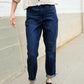 Judy Blue High-Rise Boyfriend Dark Blue Wash Jeans