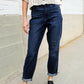 Judy Blue High-Rise Boyfriend Dark Blue Wash Jeans