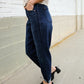 Judy Blue High-Rise Boyfriend Dark Blue Wash Jeans