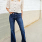 Judy Blue High Rise Trouser Flare Dark Wash Denim Jeans