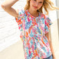 Perfect Find Ivory Floral Leaf Print Short Sleeve Babydoll Top