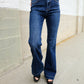 Judy Blue High Rise Trouser Flare Dark Wash Denim Jeans