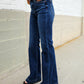 Judy Blue High Rise Trouser Flare Dark Wash Denim Jeans