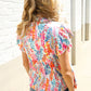Perfect Find Ivory Floral Leaf Print Short Sleeve Babydoll Top