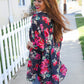 The Perfect Find Black Multicolor Floral Crochet V Neck Top