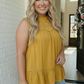 Golden Hour Lace Yoke Babydoll Top
