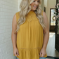 Golden Hour Lace Yoke Babydoll Top
