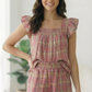 A Country Weekend Pink Plaid Set