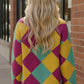 Color Crush Mardi Gras Argyle Knit