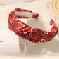 Chocolate & Red Valentine's Top Knot Headband
