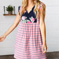 Pink Floral & Striped Yoke Babydoll Dress