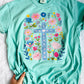 Floral Cross Graphic Tee - RTS