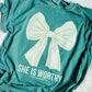 She Is Worthy Graphic Tee - RTS