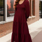 Burgundy Magic Maxi Dress
