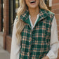 Put Together Evergreen Plaid Quilted Puffer Vest