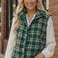 Put Together Evergreen Plaid Quilted Puffer Vest