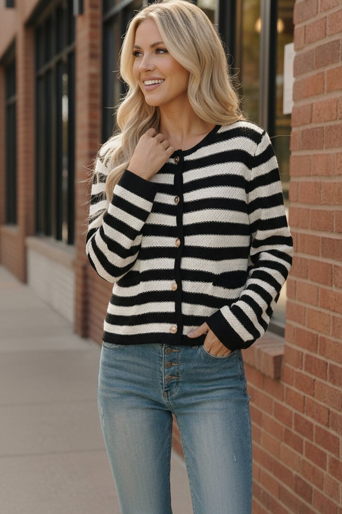 The Parisian Stripe Cardigan