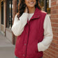 Cranberry Cozy Puffer Vest