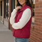 Cranberry Cozy Puffer Vest