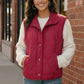 Cranberry Cozy Puffer Vest