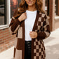 The Café Mocha Check Cardigan